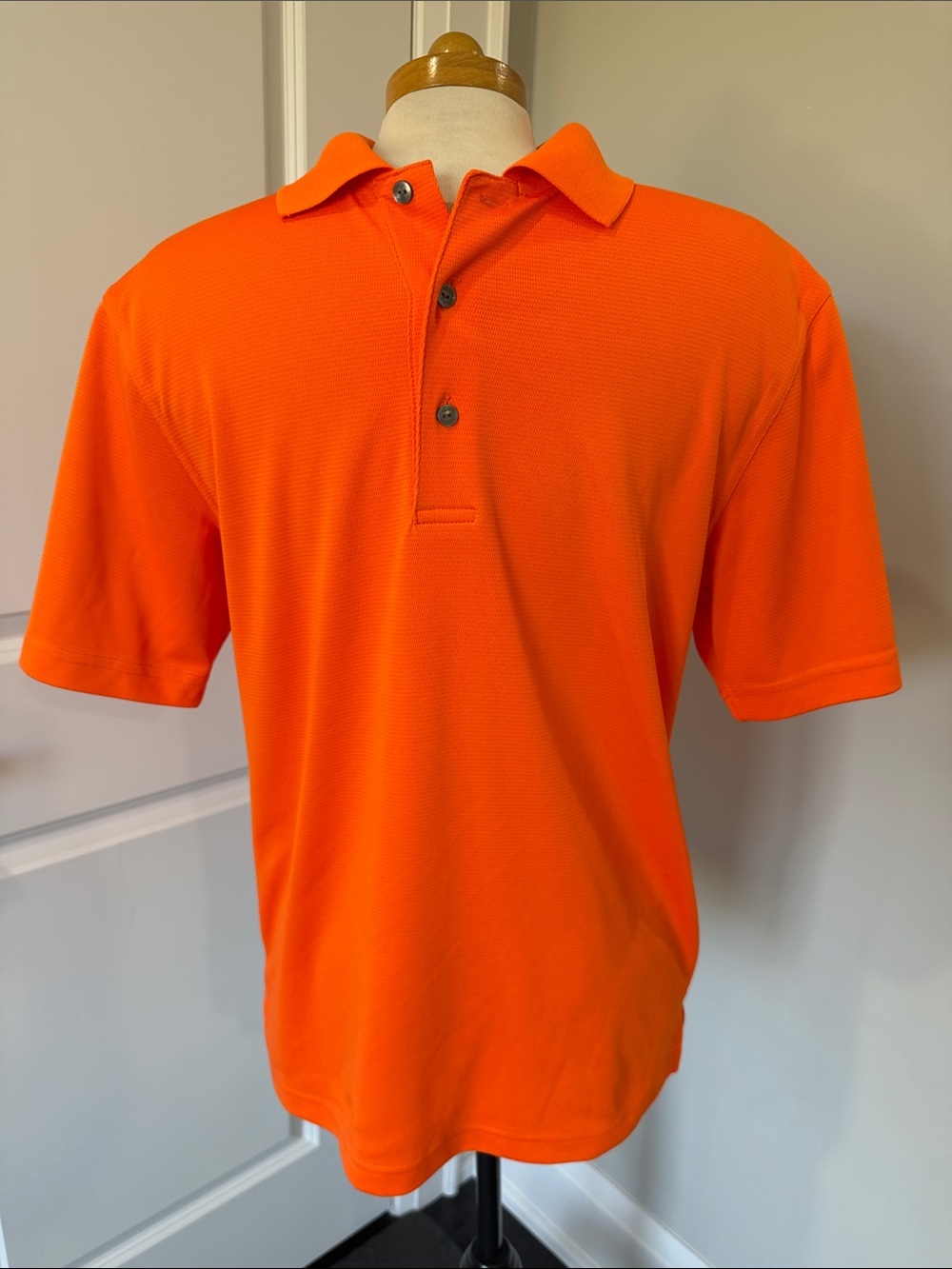 Hogan Men's Vibrant Orange Short-Sleeve Polo, Men’s Small